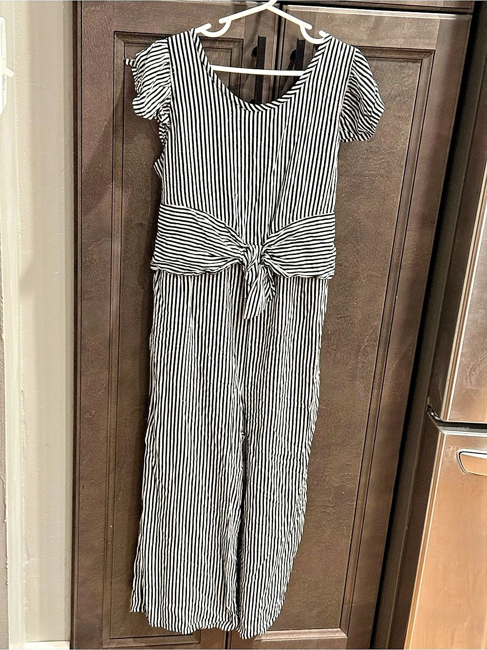 Striped Jumpsuit in Black & White